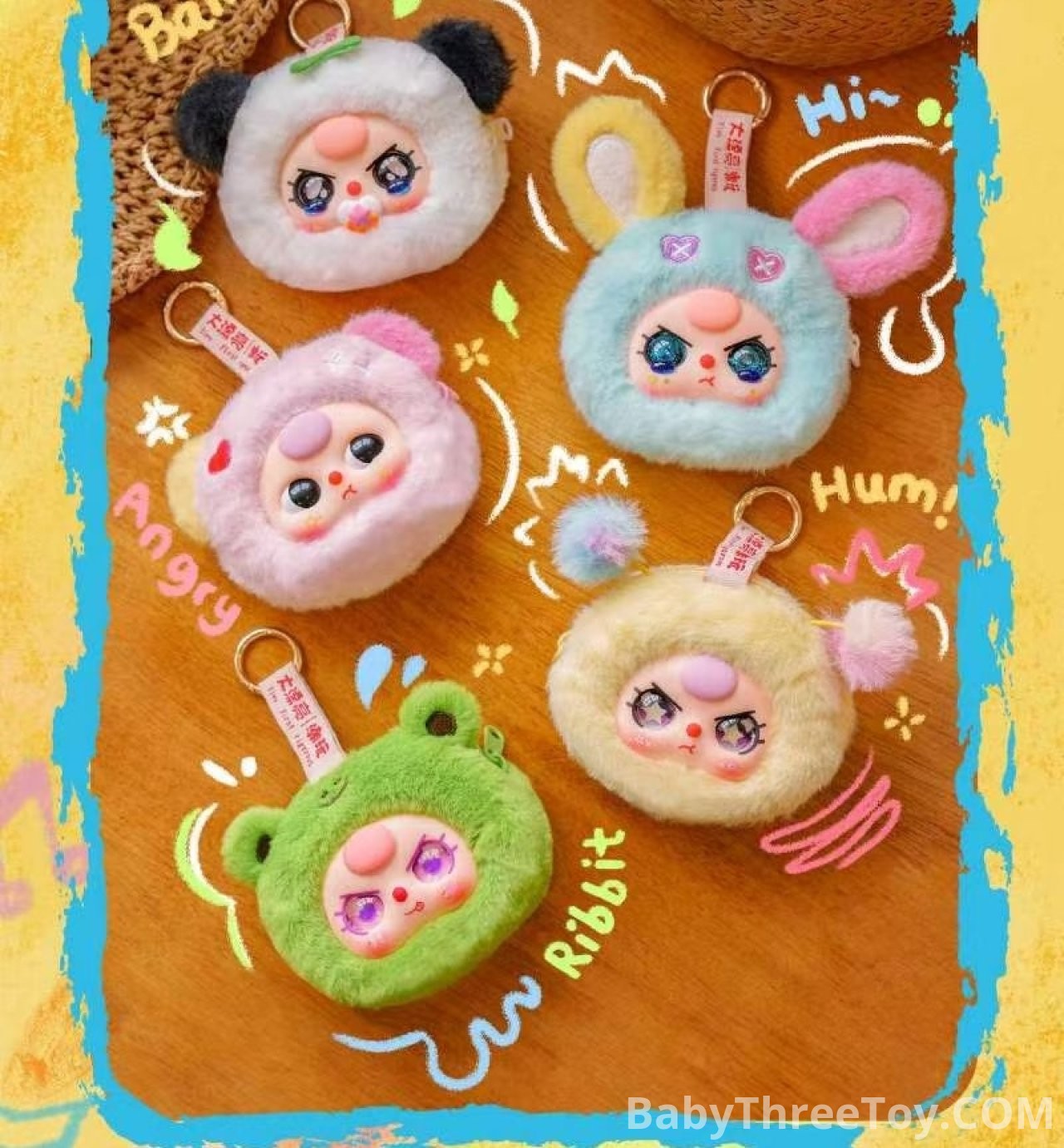 BabyThree Blind Box of cute Storage Pouches plush