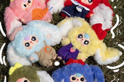 Baby Three Rabbit Macaron Cute Bunny V2 Plush Blind Box