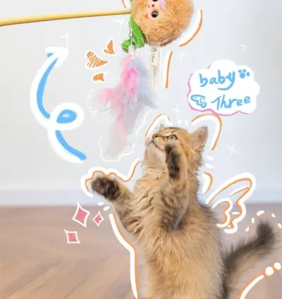 娃三岁逗猫棒毛绒盲盒