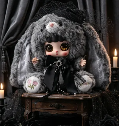 Kebidou - Nai Fu  Bunny Sauce 600% v3 Rabbit Whispers in the Flowers series  Plush Toy Doll Blind Box