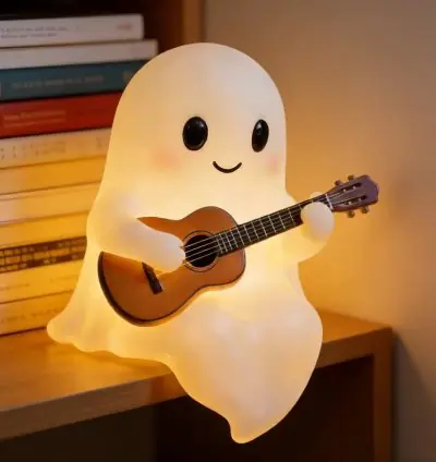 Ghost Night Light Decor | Cute Desk Ornament, Kids Gift Home Office Table Decoration Collection